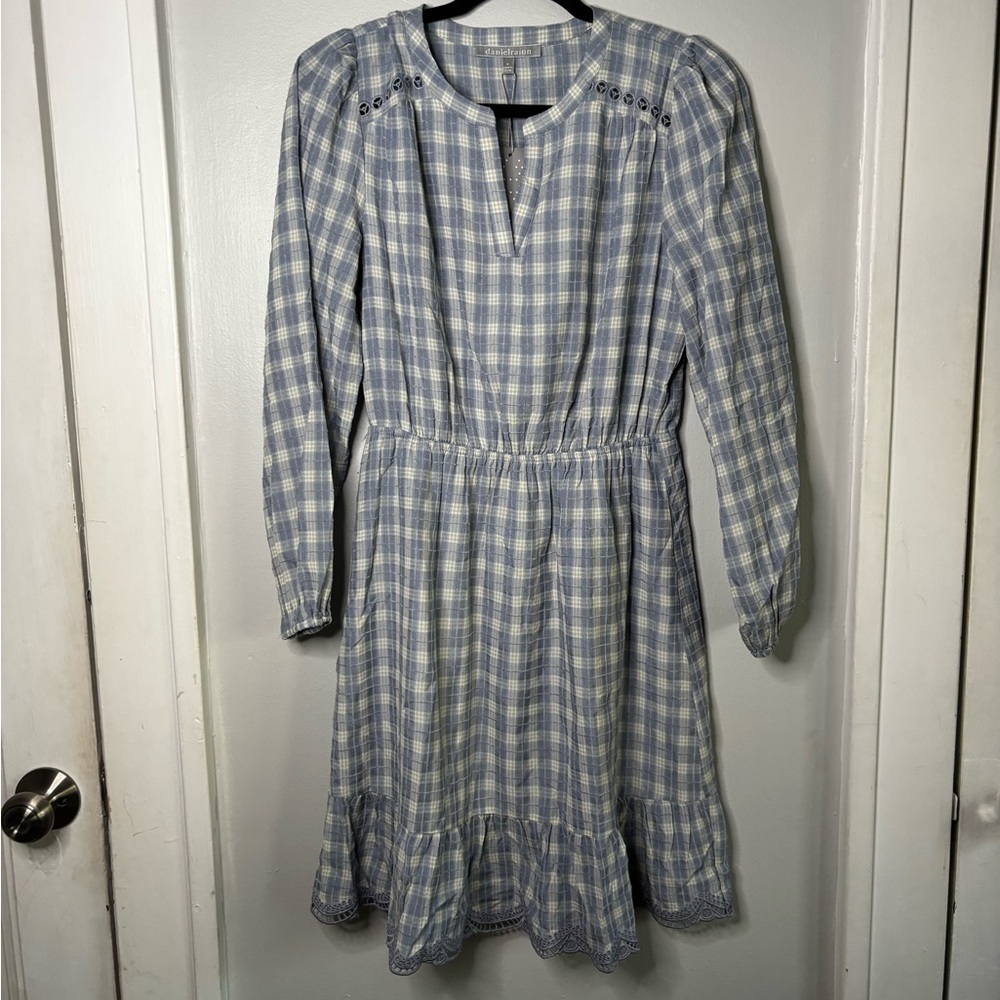 New! Blue Checkered Women's Dress from Daniel Rainn Anthrogologie | Small